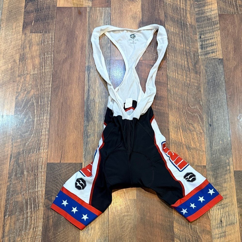 Cycling Bib Shorts with Stars and Stripes XS (3975)